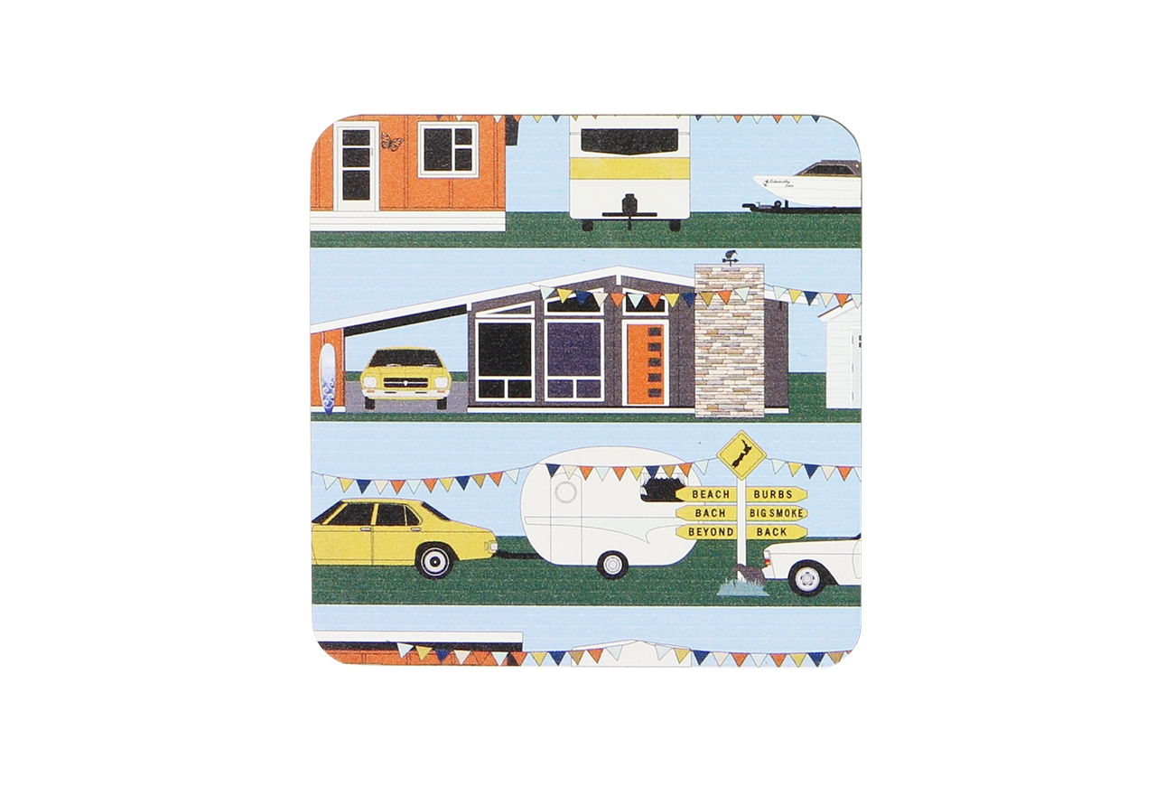 Pattern Coasters Holiday Home Single