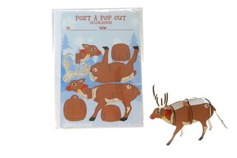 Post a Pop Out Decoration Reindeer