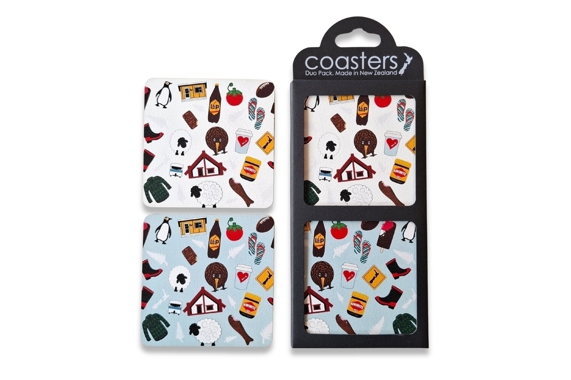 Duo Pattern Coasters NZ Life