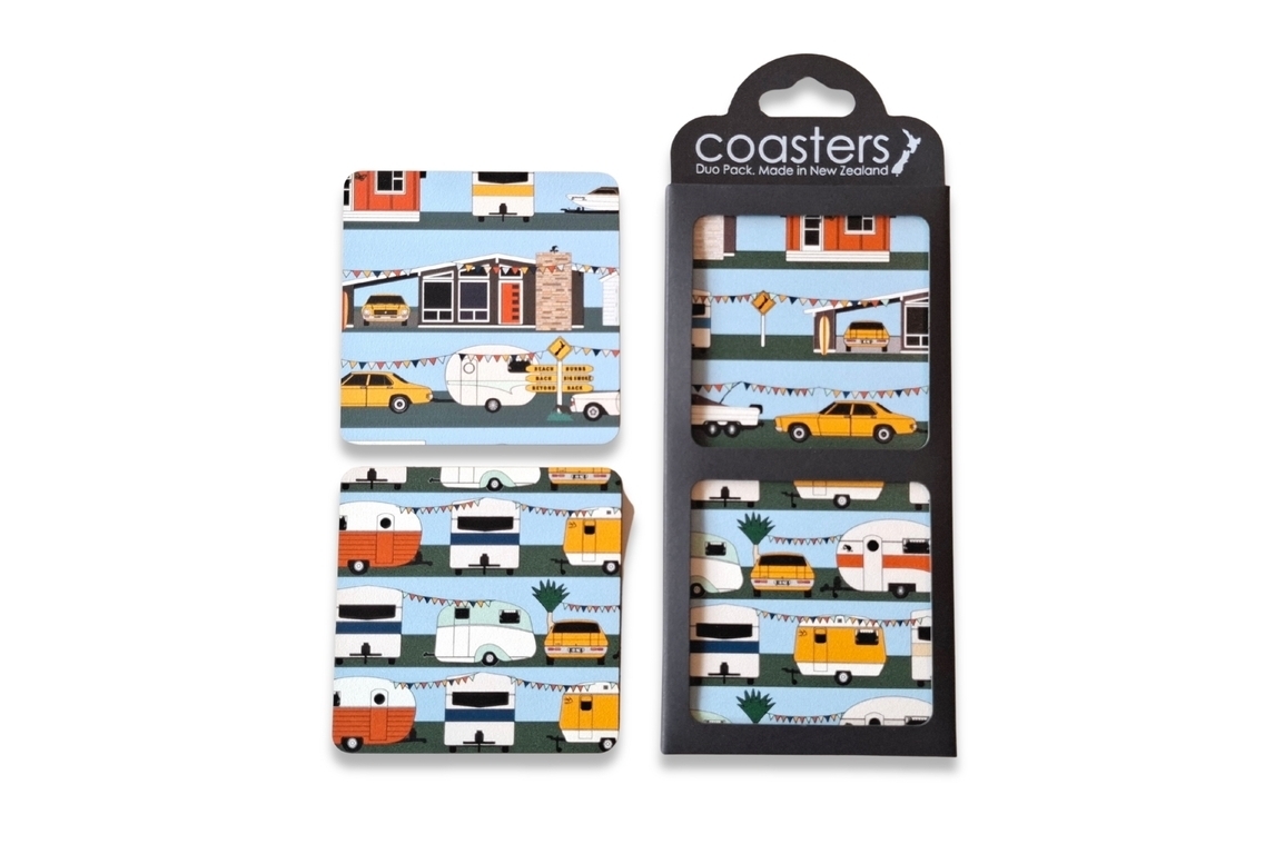Duo Pattern Coasters Holiday Time