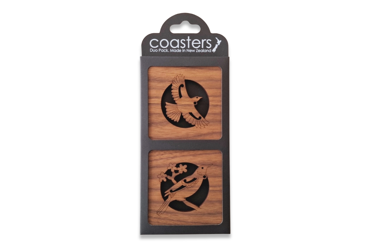Duo Wooden Coasters Tui Walnut