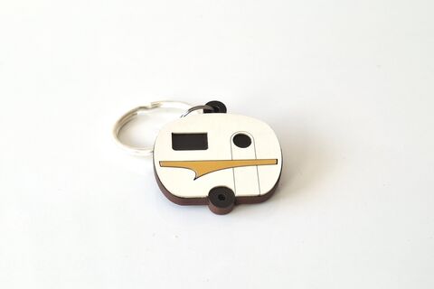 Keeper Keyring Yellow Caravan