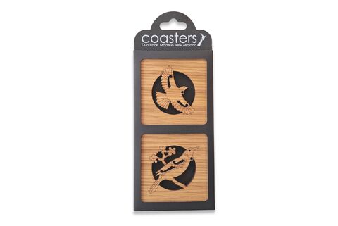 Duo Wooden Coasters Tui Oak