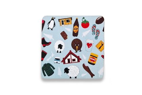 Pattern Coasters NZ Life Blue Single