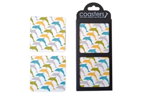 Duo Pattern Coasters Dolphin