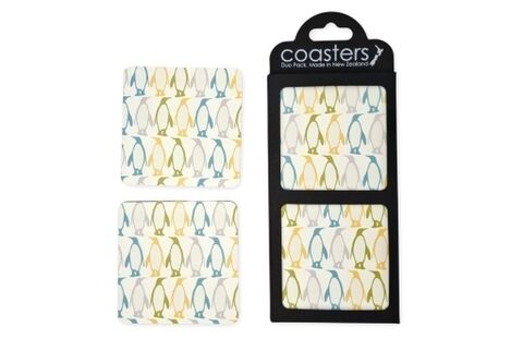 Duo Pattern Coasters Penguin