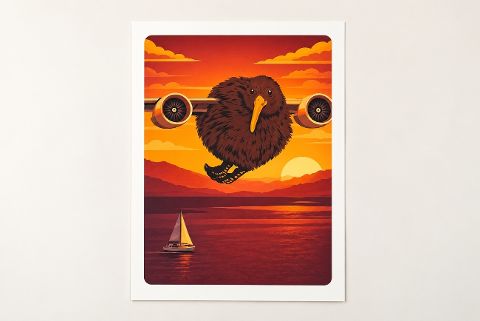 Art Print Kiwi’s Can Fly