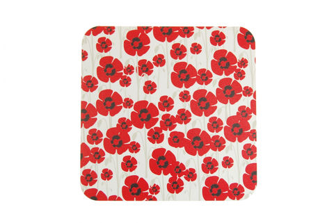 Pattern Coasters Poppy Single