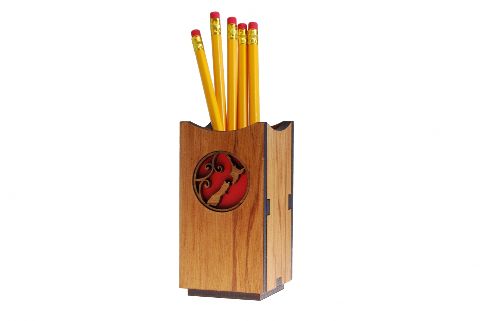 Desk Top Set Pen Pot Map